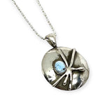 Necklace - round fusion with golden hills turquoise
