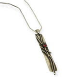 Necklace - fusion with round garnet