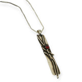 Necklace - fusion with round garnet