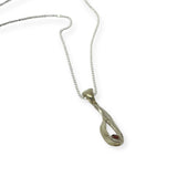 Necklace - open bezel garnet