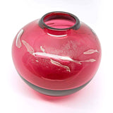 Vase - ruby with gold mica II
