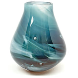 Vase - marbled steel blue