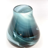 Vase - marbled steel blue