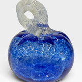 Pumpkin, Sm - lt. blue with clear stem