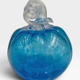 Pumpkin, Sm - copper blue with clear stem