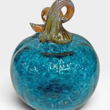 Pumpkin, Sm - teal green with gold stem