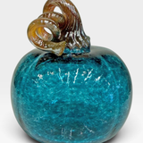 Pumpkin, Sm - teal green with gold stem