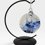 Witch Ball - blue sparkles