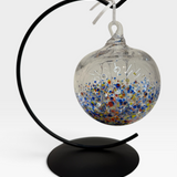 Witch Ball - clear with color flecks