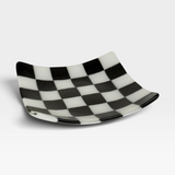 Dish - black and white check