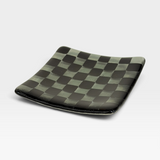 Dish - black and clear check
