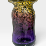 Vase - Amber and Purple with Wavy Lip