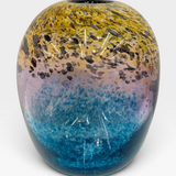 Vase - Amber, Purple and Emerald Green