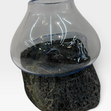 Glass on Rocks 2 - Clear Blue Vessel