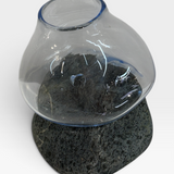 Glass on Rocks 2 - Clear Blue Vessel