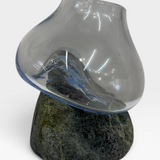 Glass on Rocks 2 - Clear Blue Vessel