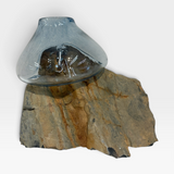 Glass on Rocks 8 - Clear Blue Vessel