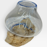 Glass on Rocks 9 - Clear Lt. Blue Vessel