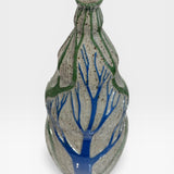 Vase - sgraffito trees, blue and green