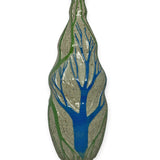 Vase - sgraffito trees, blue and green