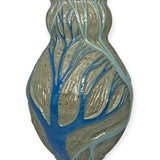 Vase - sgraffito trees, blues
