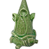 Gnome, lg - green with mushrooms