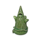 Gnome, lg - green with mushrooms