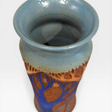 Vase - Soda Fired Sgraffito Trees II