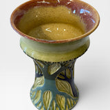 Vase - sgraffito trees, cool tones