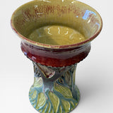 Vase - sgraffito trees, multicolor