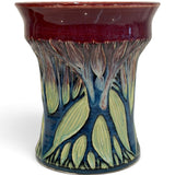Vase - sgraffito trees, multicolor 2