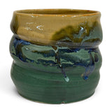 Planter - swirl, weathered bronze and eggshell
