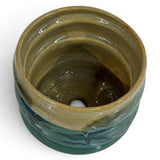 Planter - swirl, weathered bronze and eggshell