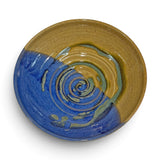 Pasta Bowl, swirl - blue eggshell & weathered bronze 2