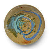 Serving Bowl XL  swirl - eggshell, blue & weathered bronze 2