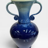 Vase with Handles - cobalt & opal