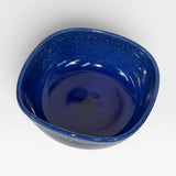 Square  Serving Bowl, Aztec Design - cobalt, opal