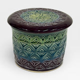 Butter Keeper, Aztec Design - purple, green