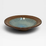 Pasta Bowl, Aztec Design - light blue, shino