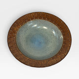 Pasta Bowl, Aztec Design - light blue, shino