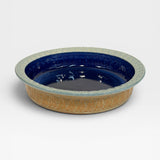 Baking Dish, Aztec Design - cobalt, opal, shino