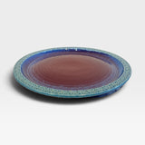 Plate, Aztec Design - merlot, purple, green