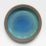 Rimmed Plate, Aztec Design - med mist, seamist