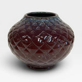 Vase with Diamond Design - merlot, light blue