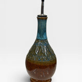 Oil Bottle, Aztec Design - mist, light blue, albany