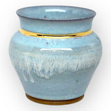 Vase -blue with gold luster 2