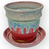 Planter & Plate - peacock