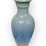 Vase, tall - blue with drips