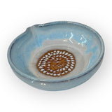 Garlic Grater Dish - blue cascade