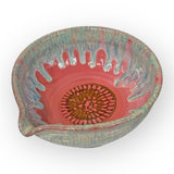 Garlic Grater Dish, Med - peacock